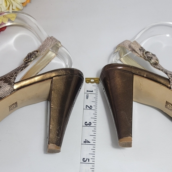 Anne klein women heels Snakeskin print size 10M - Picture 8 of 12